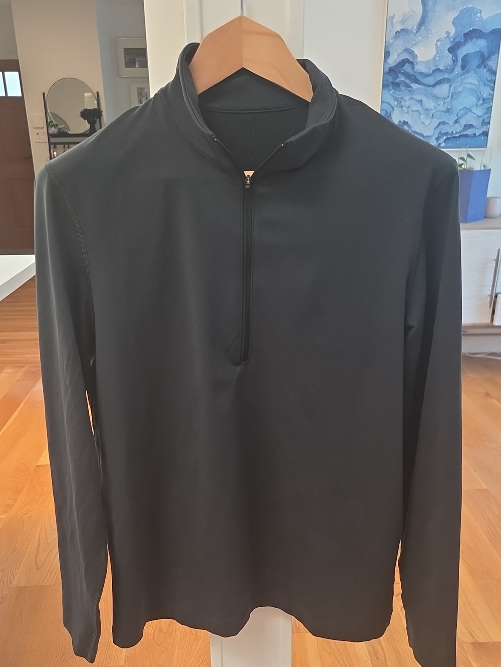 Lululemon Men's Dark Green Half-Zip Performance Pullover Sweatshirt (M)